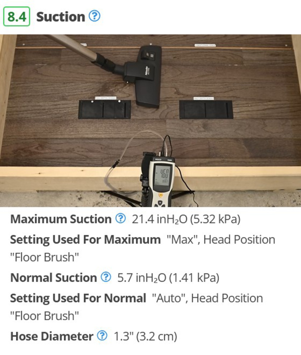 Miele Complete C3 Suction Test TB 1.1