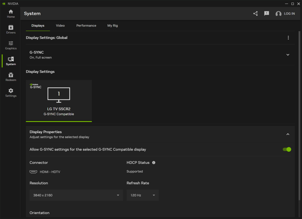 G-SYNC Compatibility in the NVIDIA app.