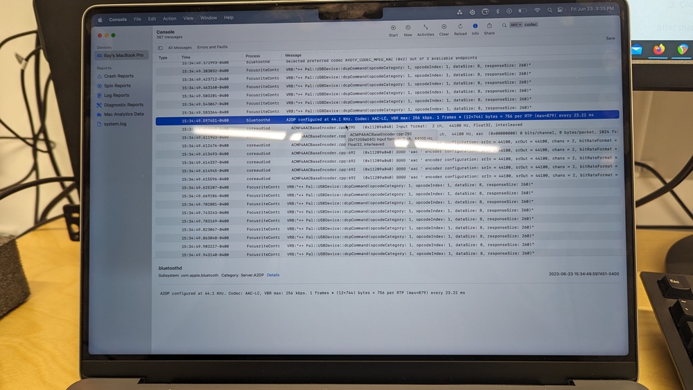 Measurements taken on macOS