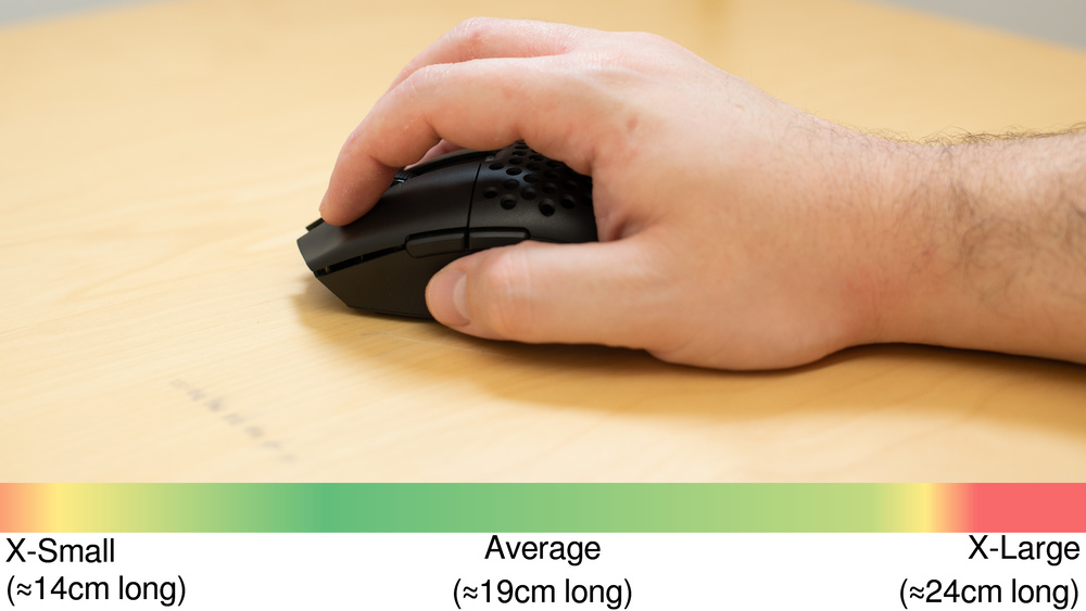 Fantech Aria XD7 claw grip hand size recommendation