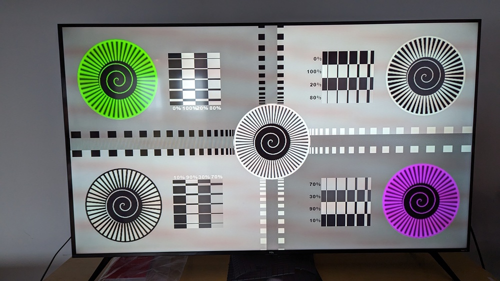 A series of circles that we use to test anamorphic signal processing