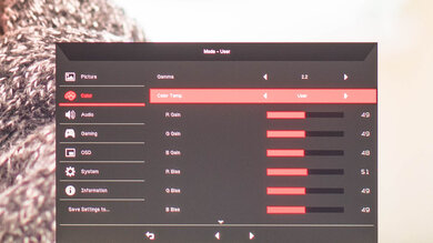 Acer Nitro XV275K RGB Settings