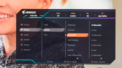 Gigabyte FO27Q3 6-axis saturation