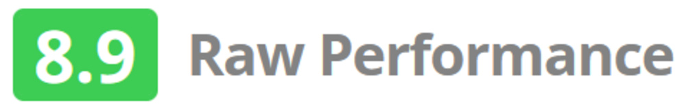 An image of the 8.9 Raw Performance score for the Wooting 60HE.