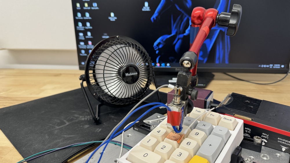 Cooling setup for the latency solenoid.