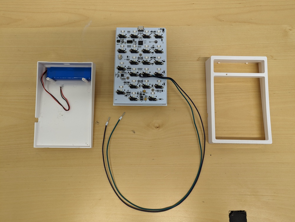 Latency Testing Setup using a modified Epomaker TH-21 Keypad.