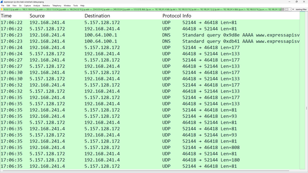 A screenshot showing the new test results for ExpressVPN.