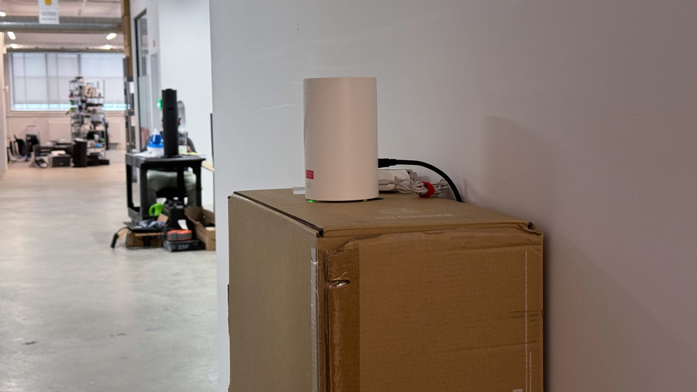 The TP-Link Deco BE65 during testing.