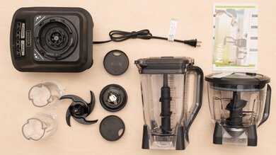 Aside from a 72oz pitcher, the Ninja Mega Kitchen System comes with personal jars for single-serve smoothies and a food processing bowl.