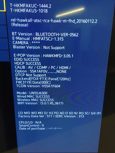 55 inch panel code